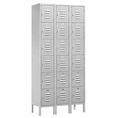 Locker 66368 Six Tier 3 Wide 6 Feet High 18 Inches Deep Box Style Standard Lockers