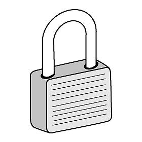Locker 77725 Padlock Key Style with (2) Keys for All Lockers