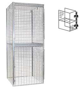 Locker 8243-S Double Tier Starter 48 Inches Wide 36 Inches Deep Storage Lockers