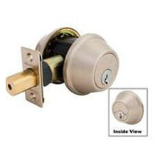 Master Lock DDR0715 Double Cylinder Deadbolt - Stain Nickel
