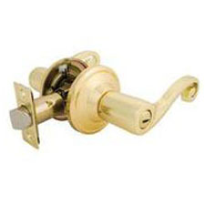 Master Lock LRR0303 Scroll Lever Style Privacy Lock - Bright Brass
