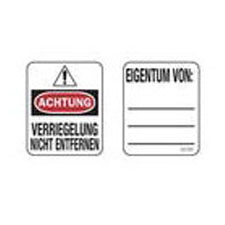 Master Lock S140LDE German Padlock Labels