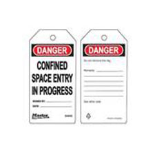 Master Lock S4055 Safety Tag Confined Space Entry In Progress