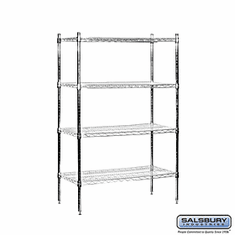 Residential 9538S-CHR Includes 4 Posts with Adjustable Feet and 4 Wire Shelves