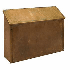 Residential Antique Brass Mailbox Standard Surface Mounted Horizontal Style