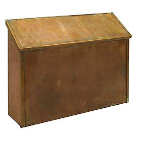 Residential Antique Brass Mailbox Standard Surface Mounted Horizontal Style