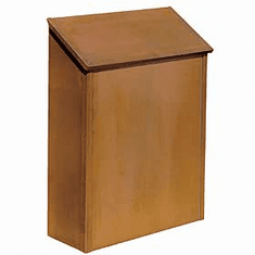 Residential Antique Brass Mailbox Standard Surface Mounted Vertical Style