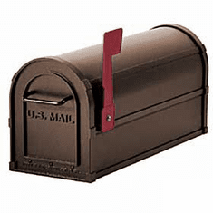 Residential Antique Rural Mailbox with 1/8 Inch Thick Extruded and Die Cast Aluminum