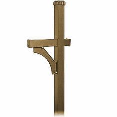 Residential Deluxe Post-1 Sided-in-Ground Mounted for Designer Roadside Mailbox with Durable Powder Coated Finish