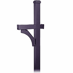 Residential Deluxe Post-1 Sided-in-Ground Mounted for Roadside Mailbox with Durable Powder Coated Finish