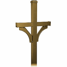 Residential Deluxe Post-2 Sided-in-Ground Mounted for Designer Roadside Mailbox with Durable Powder Coated Finish