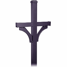 Residential Deluxe Post-2 Sided-in-Ground Mounted for Roadside Mailbox with Durable Powder Coated Finish