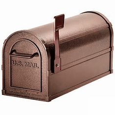 Residential Deluxe Rural Mailbox with 1/8 Inch Thick Extruded and Die Cast Aluminum
