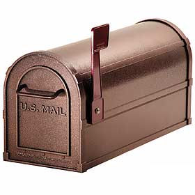 Residential Deluxe Rural Mailbox with 1/8 Inch Thick Extruded and Die Cast Aluminum