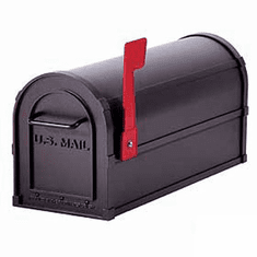 Residential Heavy Duty Rural Mailbox with 1/8 Inch Thick Extruded and Die Cast Aluminum
