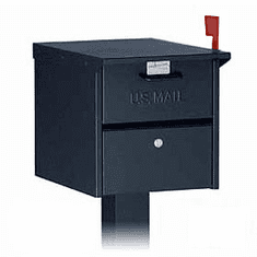 Residential Roadside Mailbox with Front and Rear Access Locking Door