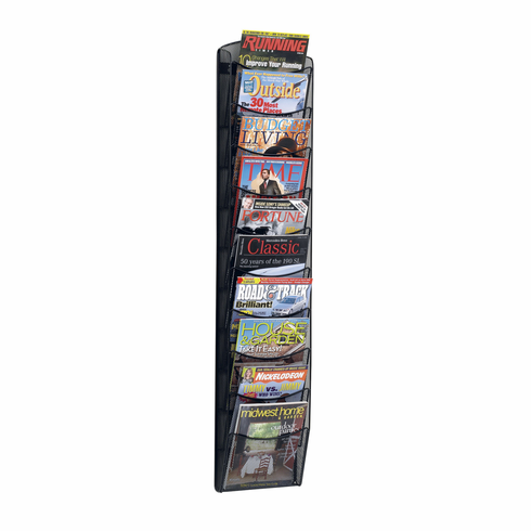 Safco 10-Pocket Onyx Magazine Rack