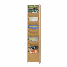 Safco 12-Pocket Wood Magazine Rack Safco 12-Pocket Wood Magazine Rack