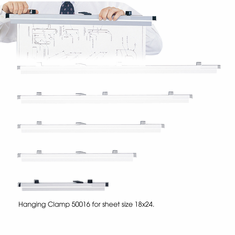 Safco 18 inch Hanging Clamps for 18 inch x 24 inch Sheets