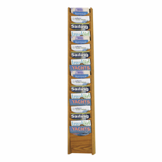 Safco 18-Pocket Wood Magazine Rack Safco 18-Pocket Wood Magazine Rack