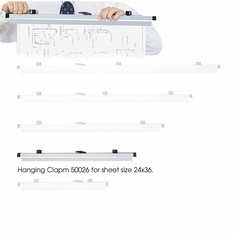 Safco 24 inch Hanging Clamps for 24 inch x 36 inch Sheets