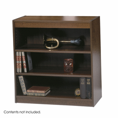 Safco 3-Shelf Reinforced Square-Edge Veneer Bookcase Safco 3-Shelf Reinforced Square-Edge Veneer Bookcase