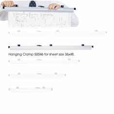 Safco 36 inch Hanging Clamps for 36 inch x 48 inch Sheets