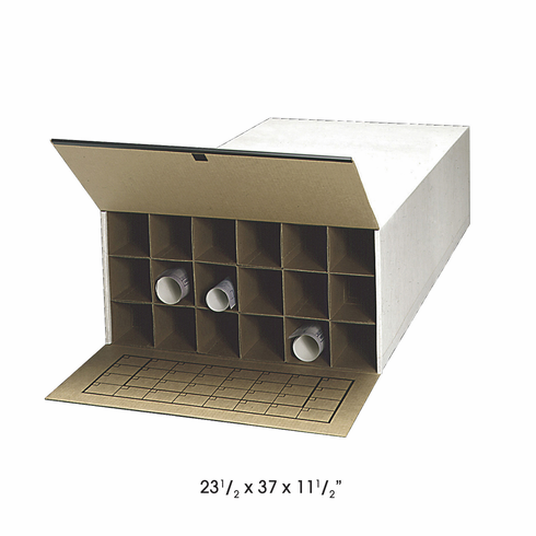 Safco 37 inch D Tube-Stor KD Roll File - 18 Tube