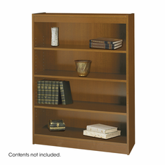 Safco 4-Shelf Square-Edge Veneer Bookcase Safco 4-Shelf Square-Edge Veneer Bookcase