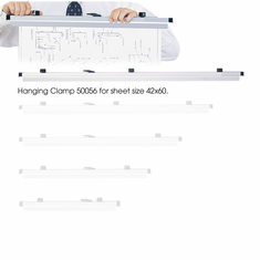 Safco 42 inch Hanging Clamps for 42 inch x 60 inch Sheets