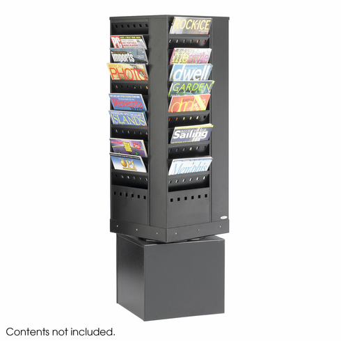 Safco 44-Pocket Steel Rotary Magazine Rack