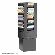 Safco 44-Pocket Steel Rotary Magazine Rack Safco 44-Pocket Steel Rotary Magazine Rack