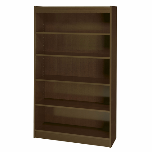 Safco 5-Shelf Reinforced Square-Edge Veneer Bookcase