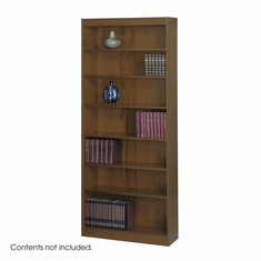 Safco 7-Shelf Reinforced Square-Edge Veneer Bookcase Safco 7-Shelf Reinforced Square-Edge Veneer Bookcase