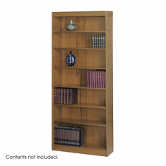Safco 7-Shelf Square-Edge Veneer Bookcase Safco 7-Shelf Square-Edge Veneer Bookcase