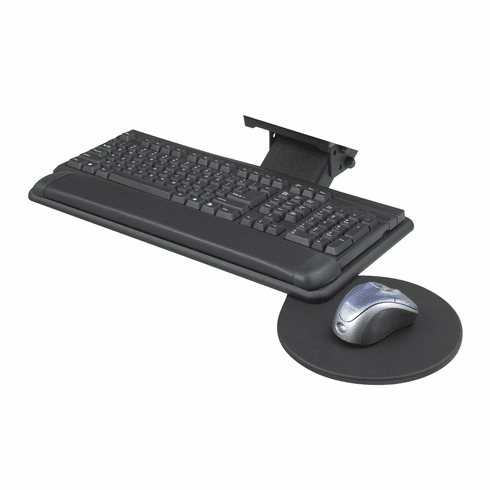 Safco Adjustable Keyboard Platform With Swivel Mouse Tray