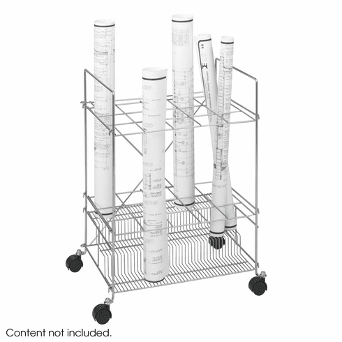 Safco Chrome Wire Roll File 15 Compartment