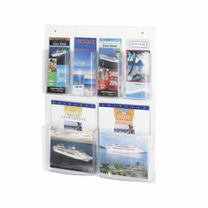 Safco Clear2C 2 Magazine And 4 Pamphlet Display Safco Clear2C 2 Magazine And 4 Pamphlet Display
