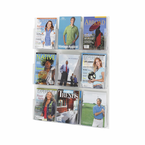 Safco Clear2C  9 Magazine Display