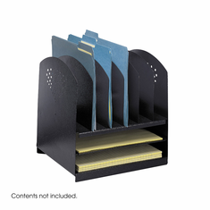 Safco Combination Desk Rack 6 Upright and 2 Horizontal Safco Combination Desk Rack 6 Upright and 2 Horizontal