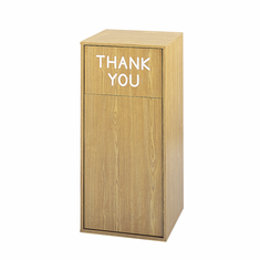Safco Flat Top Wood Receptacle Safco Flat Top Wood Receptacle