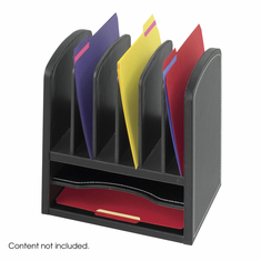 Safco Leather Look 2 Shelves6 Slots