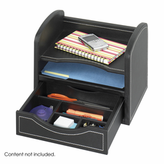 Safco Leather Look Deskdrawer Organizer