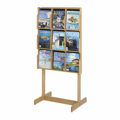 Safco Oak Magazine Stand Safco Oak Magazine Stand