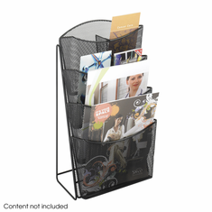 Safco Onyx Mesh 4 Pocket Magazine Rack Safco Onyx Mesh 4 Pocket Magazine Rack