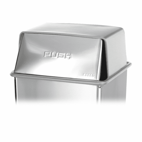 Safco Stainless Steel Push-Top Lid For 36-Galan Base