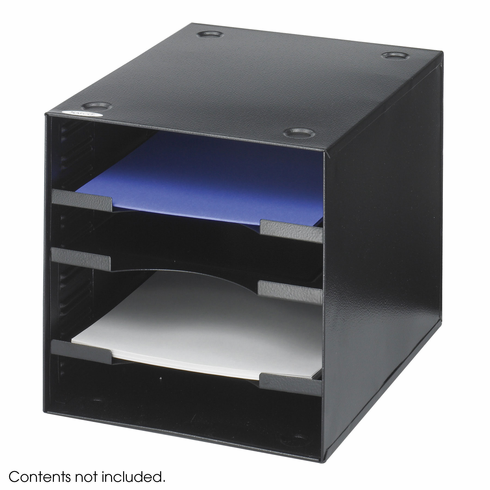 Safco Steel Desktop Organizer 4 Compartment