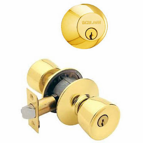 Schlage Door Locks Keyed Entry and Double Cylinder Deadbolt (FB352NVBEL505)