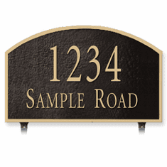 Signage 1322 Cast Aluminum Large Arched Plaques