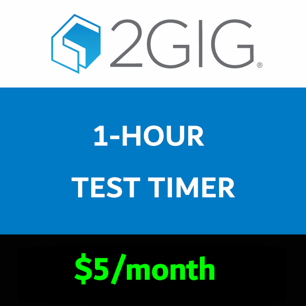 2GIG 1-Hour Test Timer Services